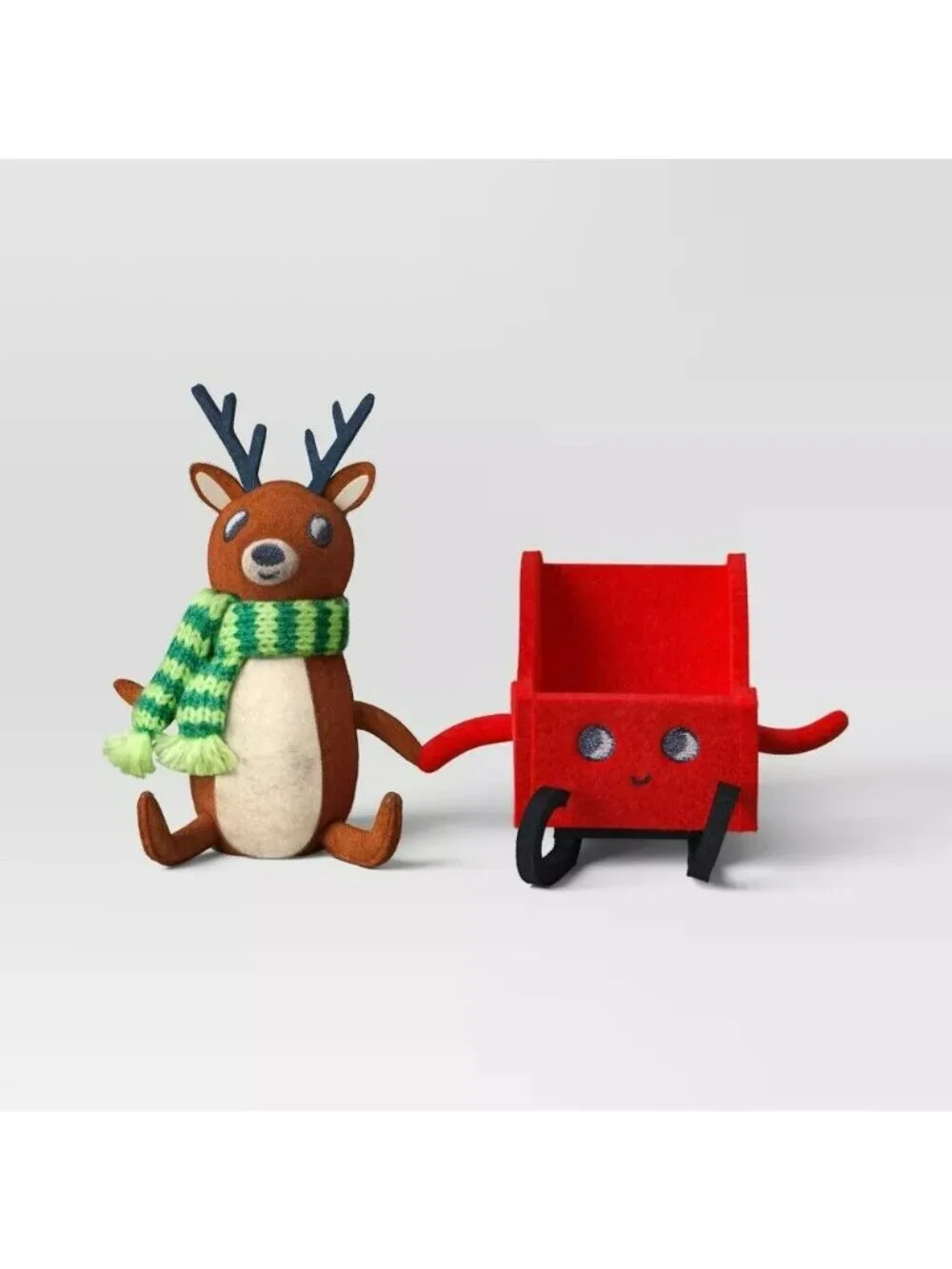 Target Wondershop Christmas Felt Duo Reindeer & Sleigh Figures 4